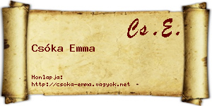 Csóka Emma névjegykártya
