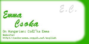 emma csoka business card